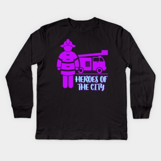 Heroes Of The City Kids Long Sleeve T-Shirt